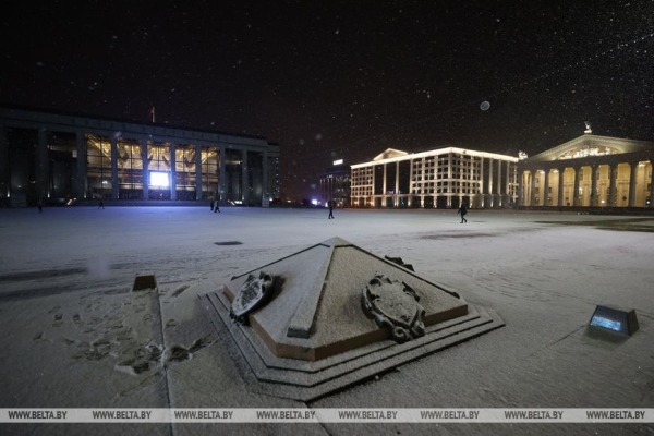 В Минске выпал первый снег В Минске выпал первый снег