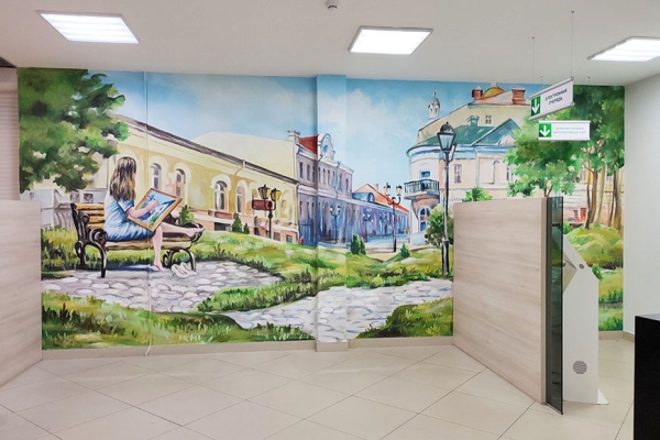 К 100-летнему юбилею яркие и колоритные художественные росписи украсили 7 отделений Беларусбанка К 100-летнему юбилею яркие и колоритные художественные росписи украсили 7 отделений Беларусбанка