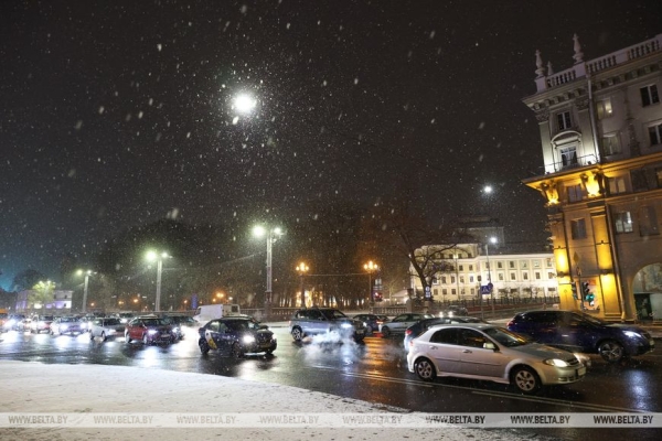 В Минске выпал первый снег В Минске выпал первый снег