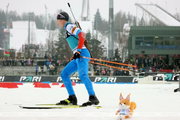 Белорусский биатлонист Дмитрий Лазовский стал вторым в гонке преследования на этапе Кубка Содружества в Раубичах