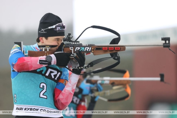 Белорусский биатлонист Дмитрий Лазовский стал вторым в гонке преследования на этапе Кубка Содружества в Раубичах