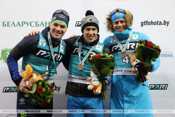 Белорусский биатлонист Дмитрий Лазовский стал вторым в гонке преследования на этапе Кубка Содружества в Раубичах