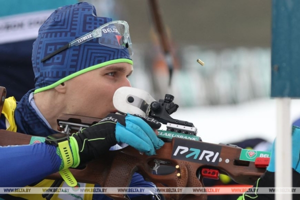 Белорусский биатлонист Дмитрий Лазовский стал вторым в гонке преследования на этапе Кубка Содружества в Раубичах