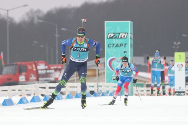 Белорусский биатлонист Дмитрий Лазовский стал вторым в гонке преследования на этапе Кубка Содружества в Раубичах