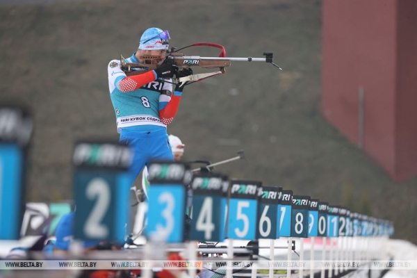 Белорусский биатлонист Дмитрий Лазовский стал вторым в гонке преследования на этапе Кубка Содружества в Раубичах