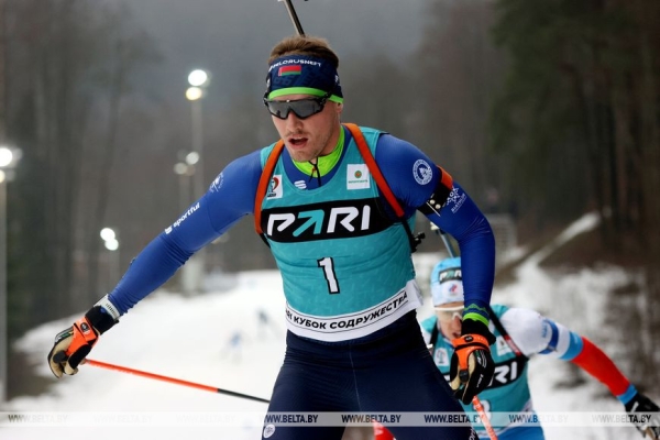 Белорусский биатлонист Дмитрий Лазовский стал вторым в гонке преследования на этапе Кубка Содружества в Раубичах